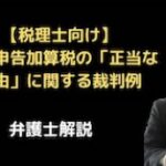 過少申告加算税の「正当な理由」「信義則」に関する裁判例